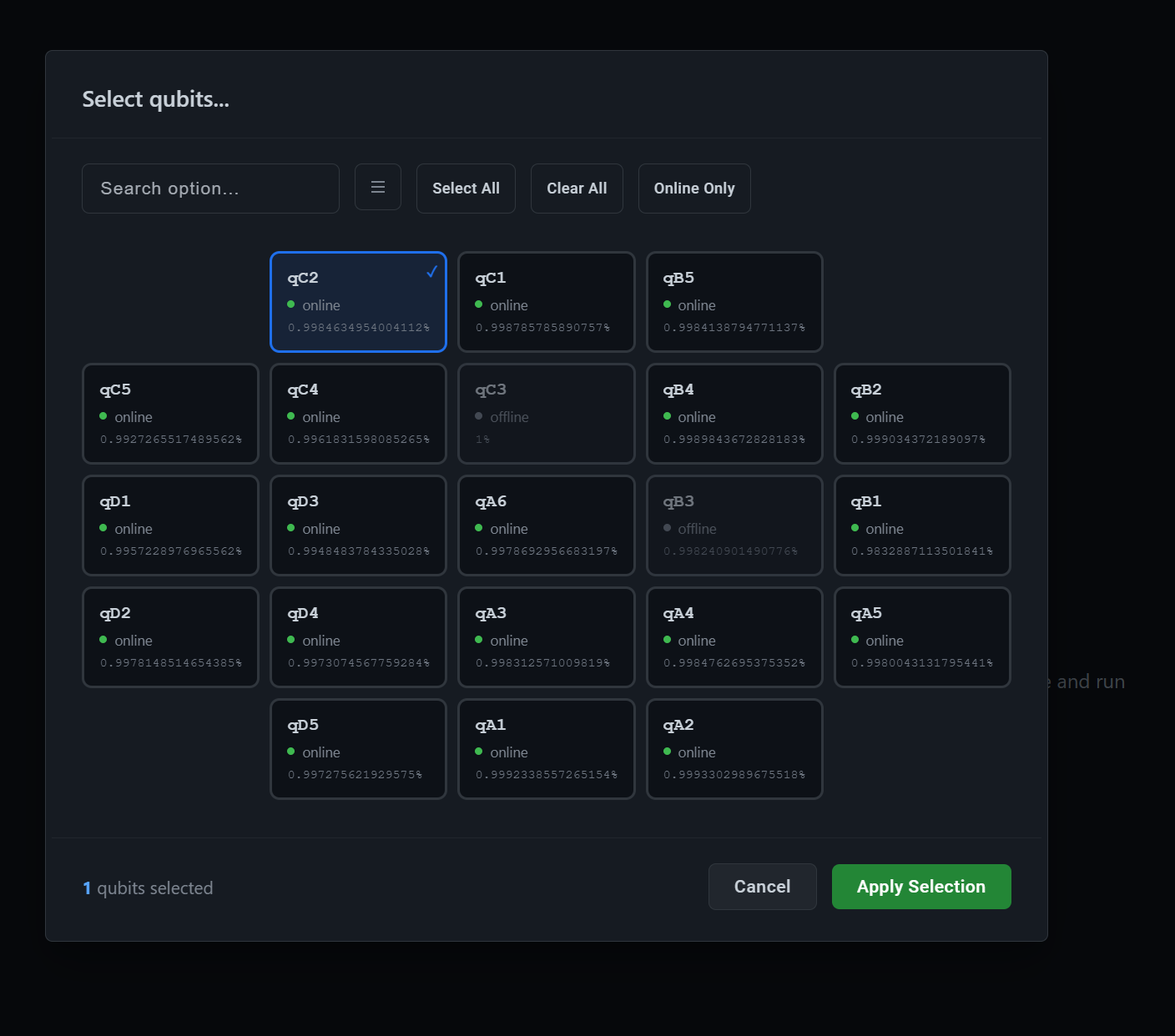 Qubit Selector